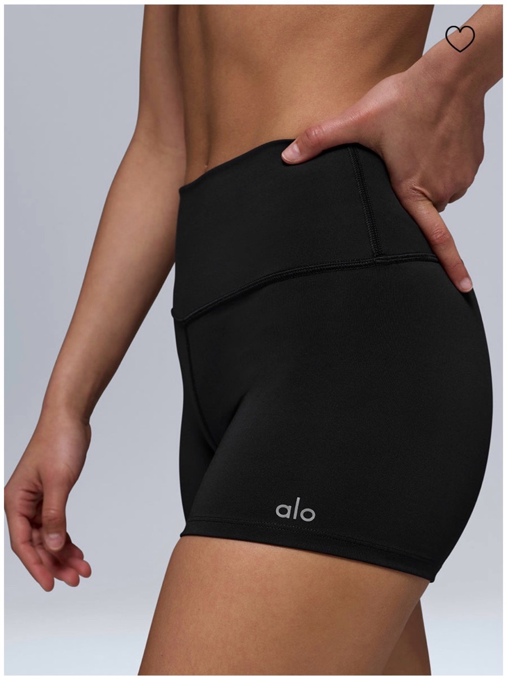 ALO Yoga Black High-Rise Bike Shorts